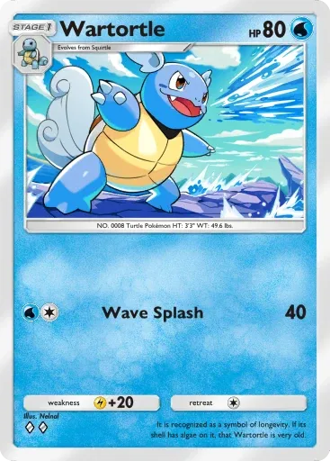 Wartortle — Uncommon, Genetic Apex #054