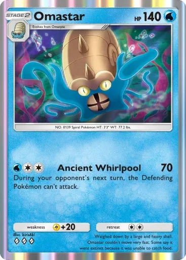 Omastar — Rare, Genetic Apex #082