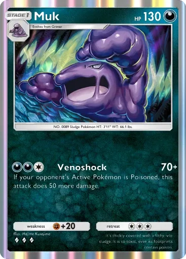 Muk — Rare, Genetic Apex #175