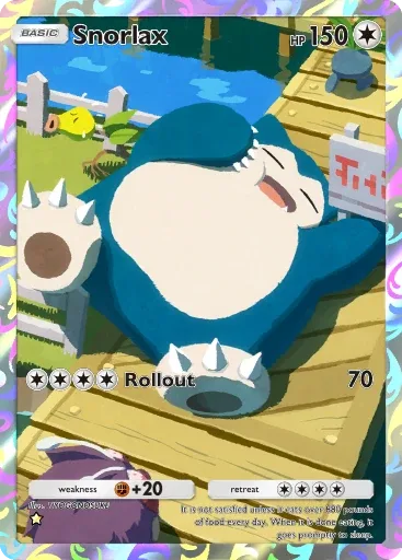 Snorlax — Art Rare, Genetic Apex #250