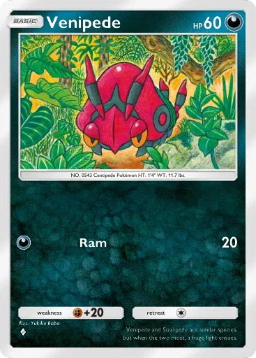 Venipede — Common, Mythical Island #053