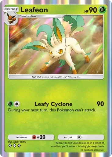 Leafeon — Rare, Space-Time Smackdown #020