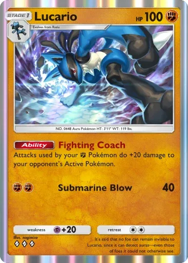 Lucario — Rare, Space-Time Smackdown #092