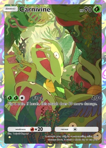 Carnivine — Art Rare, Space-Time Smackdown #158
