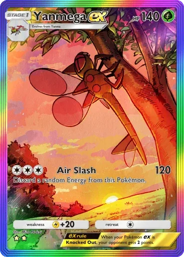 Yanmega ex — Special Art Rare, Space-Time Smackdown #196