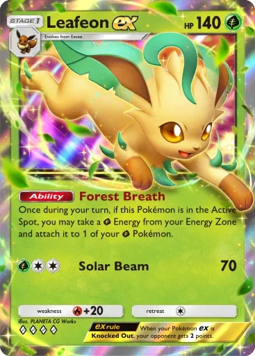 Leafeon ex — Double Rare, Triumphant Light #010