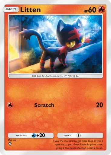 Litten — Common, Celestial Guardians #031