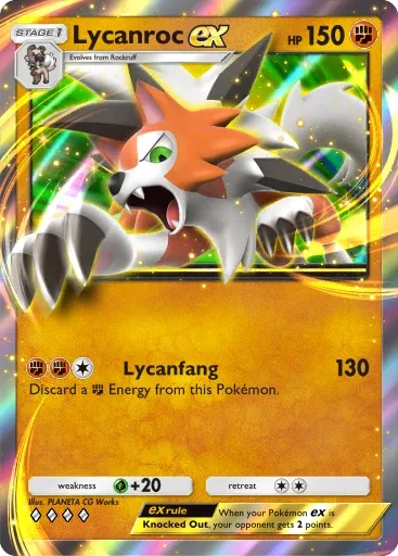 Lycanroc ex — Double Rare, Extradimensional Crisis #033
