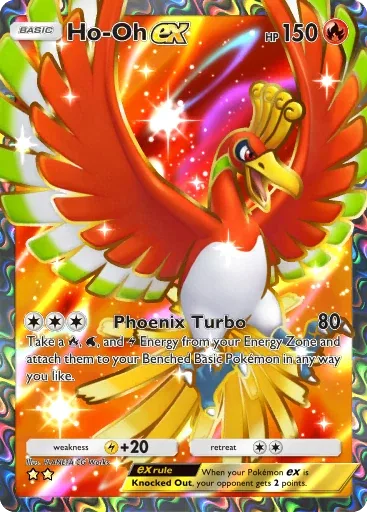 Ho-Oh ex — Super Rare, Wisdom of Sea and Sky #187