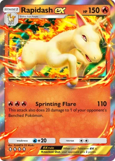 Rapidash ex — Double Rare, Mega Rising #031