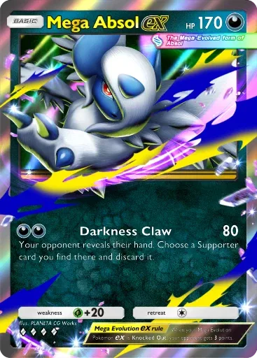 Mega Absol ex — Double Rare, Mega Rising #151