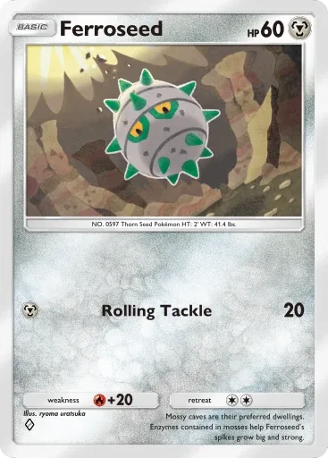 Ferroseed — Common, Mega Rising #166