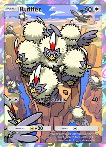 Rufflet — Art Rare, Mega Rising #250