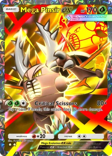 Mega Pinsir ex — Super Rare, Mega Rising #251