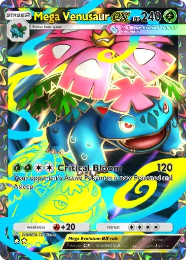 Mega Venusaur ex — Super Rare, Crimson Blaze #076