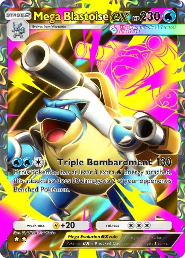 Mega Blastoise ex — Super Rare, Crimson Blaze #078
