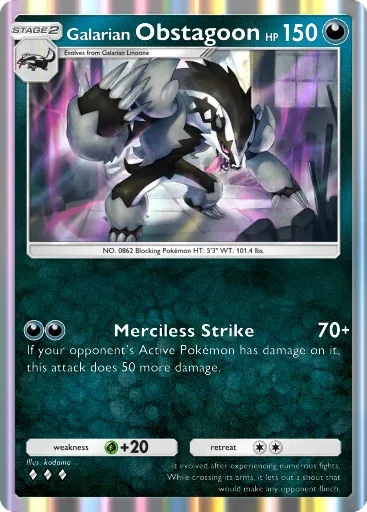 Galarian Obstagoon — Rare, Fantastical Parade #100