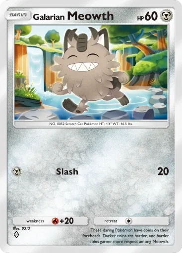 Galarian Meowth — Common, Fantastical Parade #110