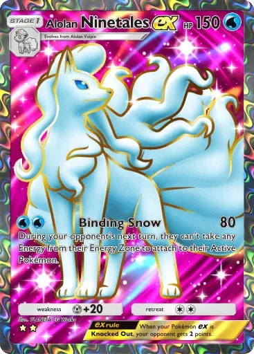 Alolan Ninetales ex — Super Rare, Fantastical Parade #182