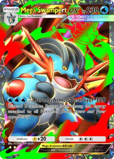 Mega Swampert ex — Super Rare, Fantastical Parade #183