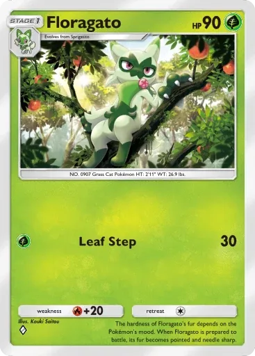 Floragato — Common, Paldean Wonders #002