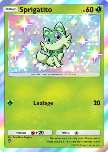 Sprigatito — Shiny, Paldean Wonders #116