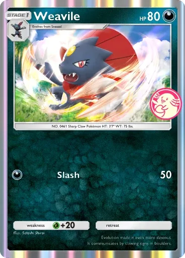 Weavile — Rare, Promo A #100
