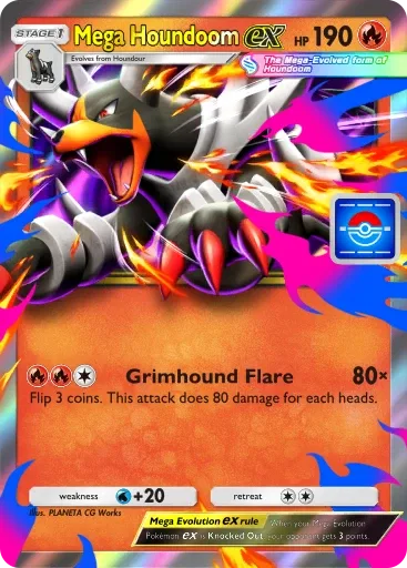 Mega Houndoom ex — Double Rare, Promo B #080