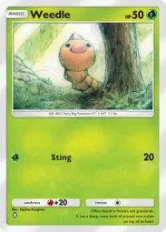 Weedle — Common, Genetic Apex #008