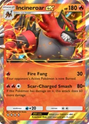 Incineroar ex — Double Rare, Celestial Guardians #033