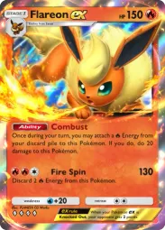 Flareon ex — Double Rare, Eevee Grove #009