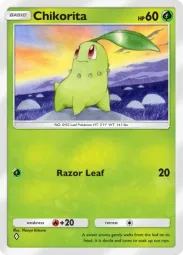 Chikorita — Common, Wisdom of Sea and Sky #008