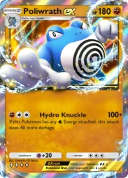 Poliwrath ex — Double Rare, Secluded Springs #042