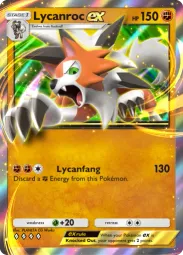 Lycanroc ex — Double Rare, #222