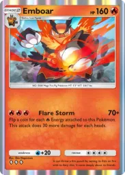 Emboar — Rare, Pulsing Aura #028