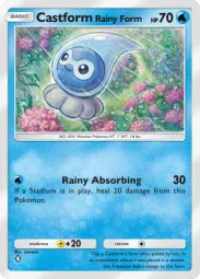 Castform Rainy Form — Common, Pulsing Aura #040