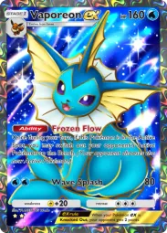 Vaporeon ex — Super Rare, #182